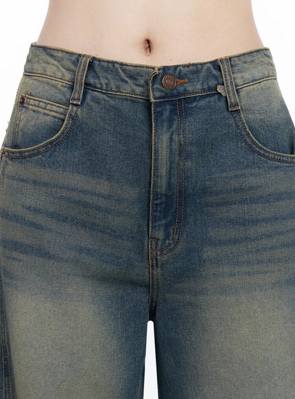 tata-vintage-dark-blue-washed-wide-leg-jeans-ij528