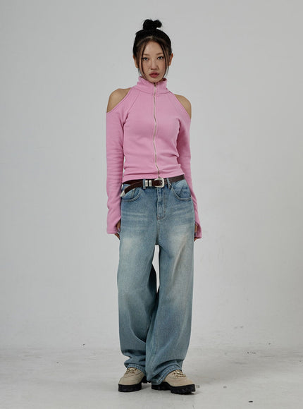 Light Wash Baggy Jeans Unisex CD26