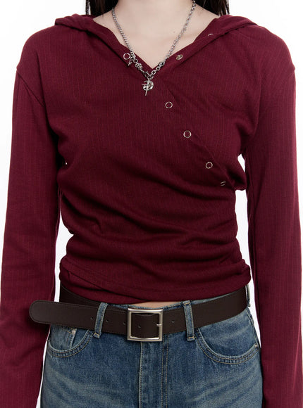 snap-button-long-sleeve-hooded-top-cs530