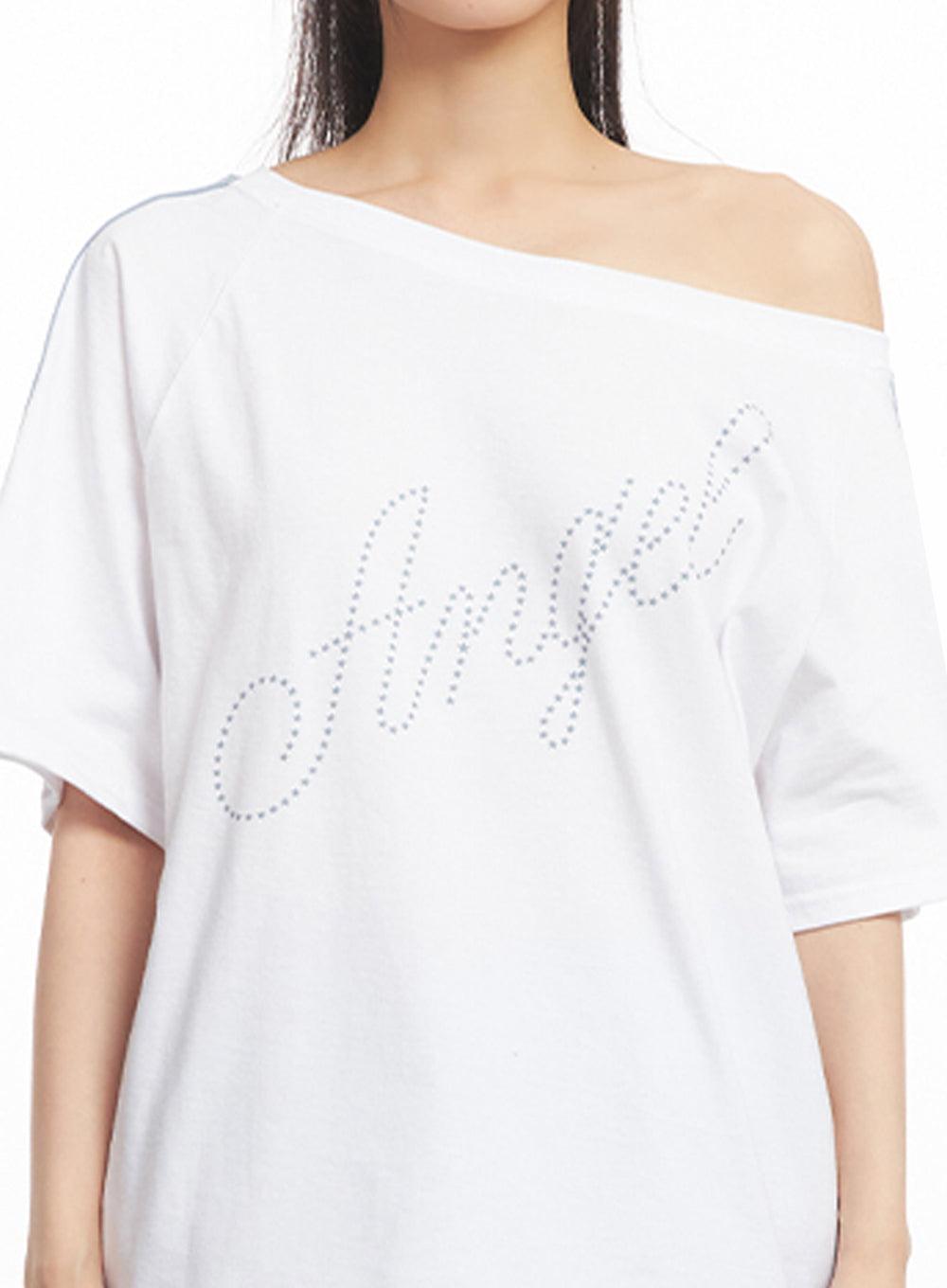 angel-stud-one-shoulder-stripe-t-shirt-iy502