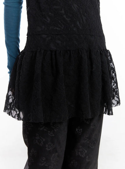 lace-shirred-mini-dress-co507