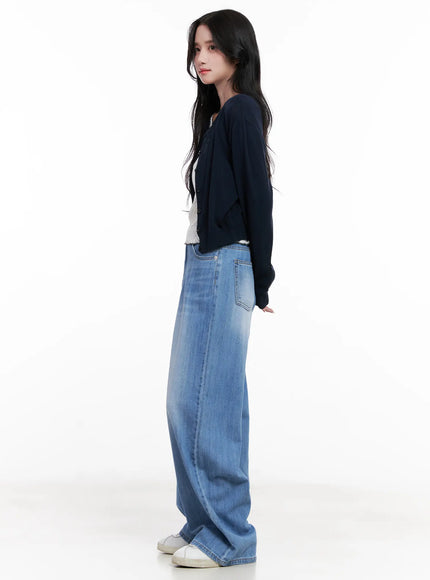 Round-Neck Mesh Knit Cardigan CL516