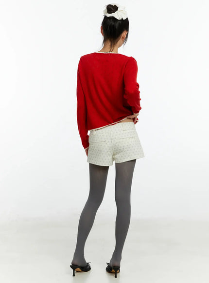 contrast-pointelle-lace-trim-cardigan-cf509