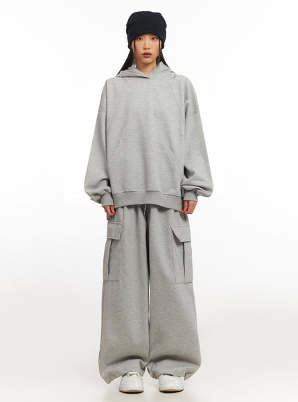 Comfy Cargo Wide-Fit Sweatpants IA504