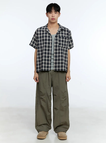 mens-plaid-short-sleeve-shirt-ig519