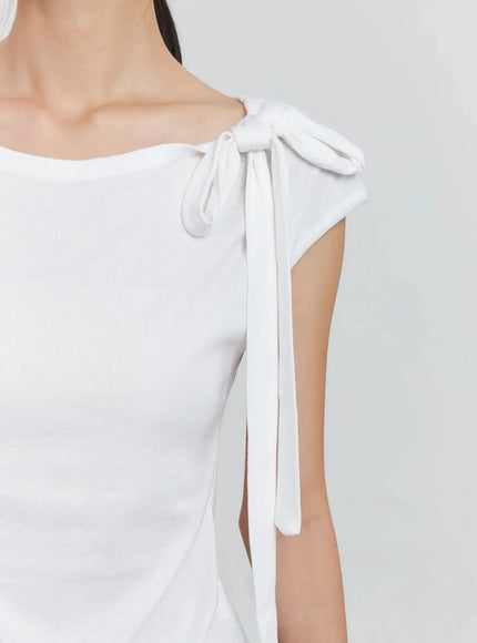 cap-sleeve-bow-tie-top-is516
