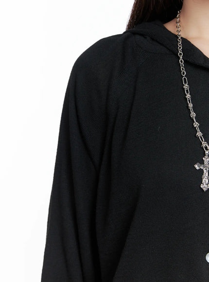 Casual Hooded Knit Cardigan CS503