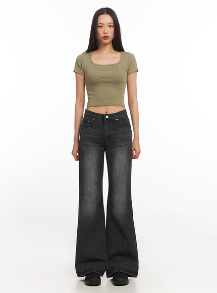 Square Neck Crop Tee IA504