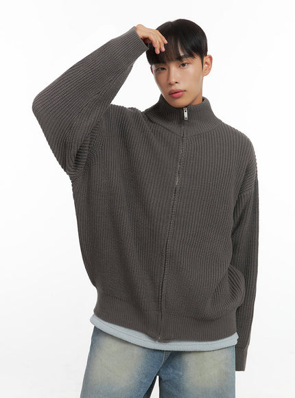 mens-turtle-neck-cable-zip-up-knit-io420