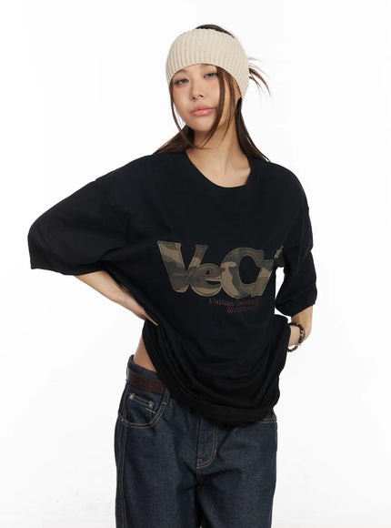 oversized-camo-graphic-tee-cm525 / Black