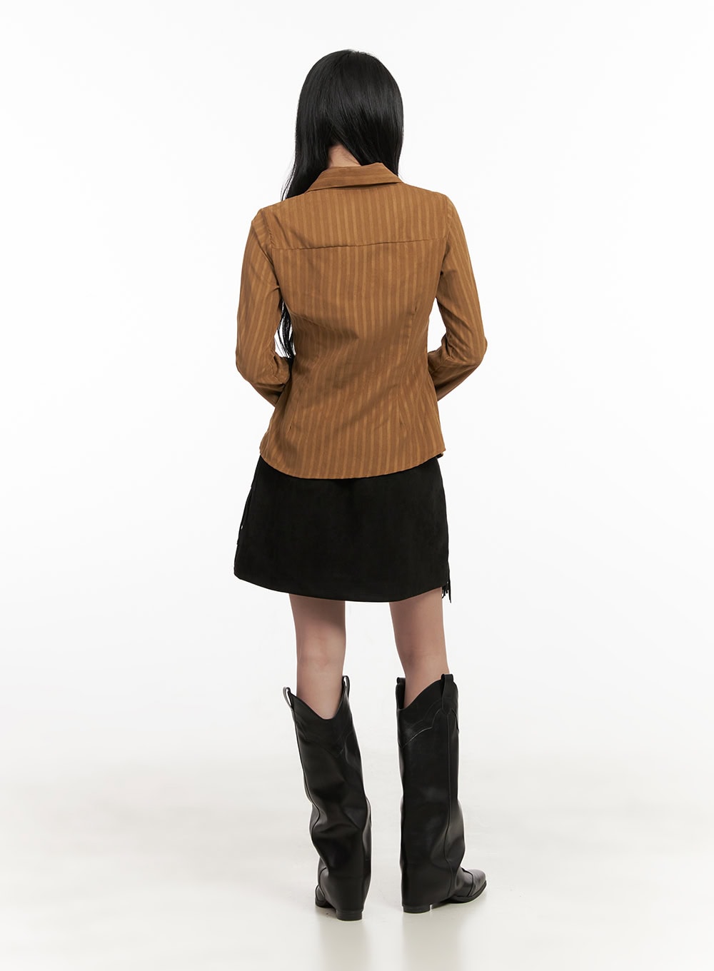 striped-collared-buttoned-blouse-cd409