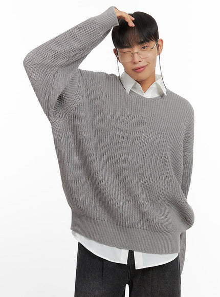 mens-oversized-v-neck-cable-knit-io420