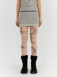 lace-stripe-tailored-mini-skirt-cn314
