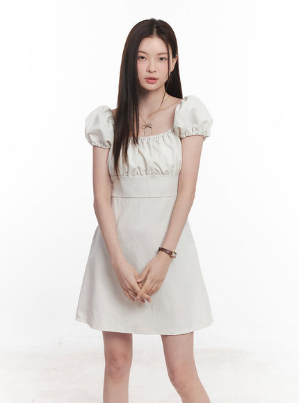 puff-sleeve-shirring-mini-dress-cy515