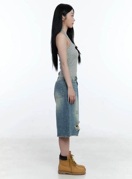 Washed Distressed Jorts CG501