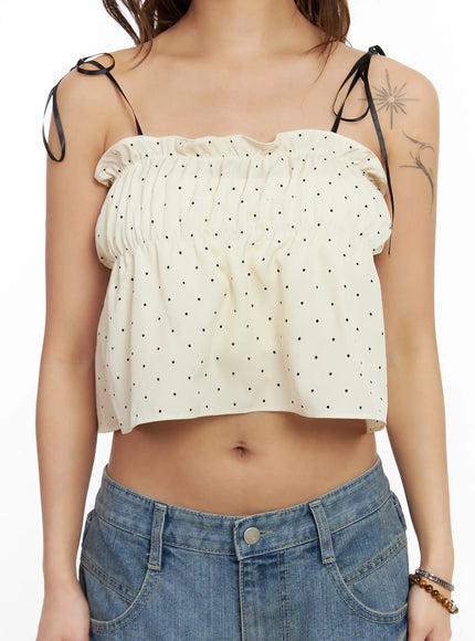 polka-dot-shirred-ribbon-tie-cami-top-cm520