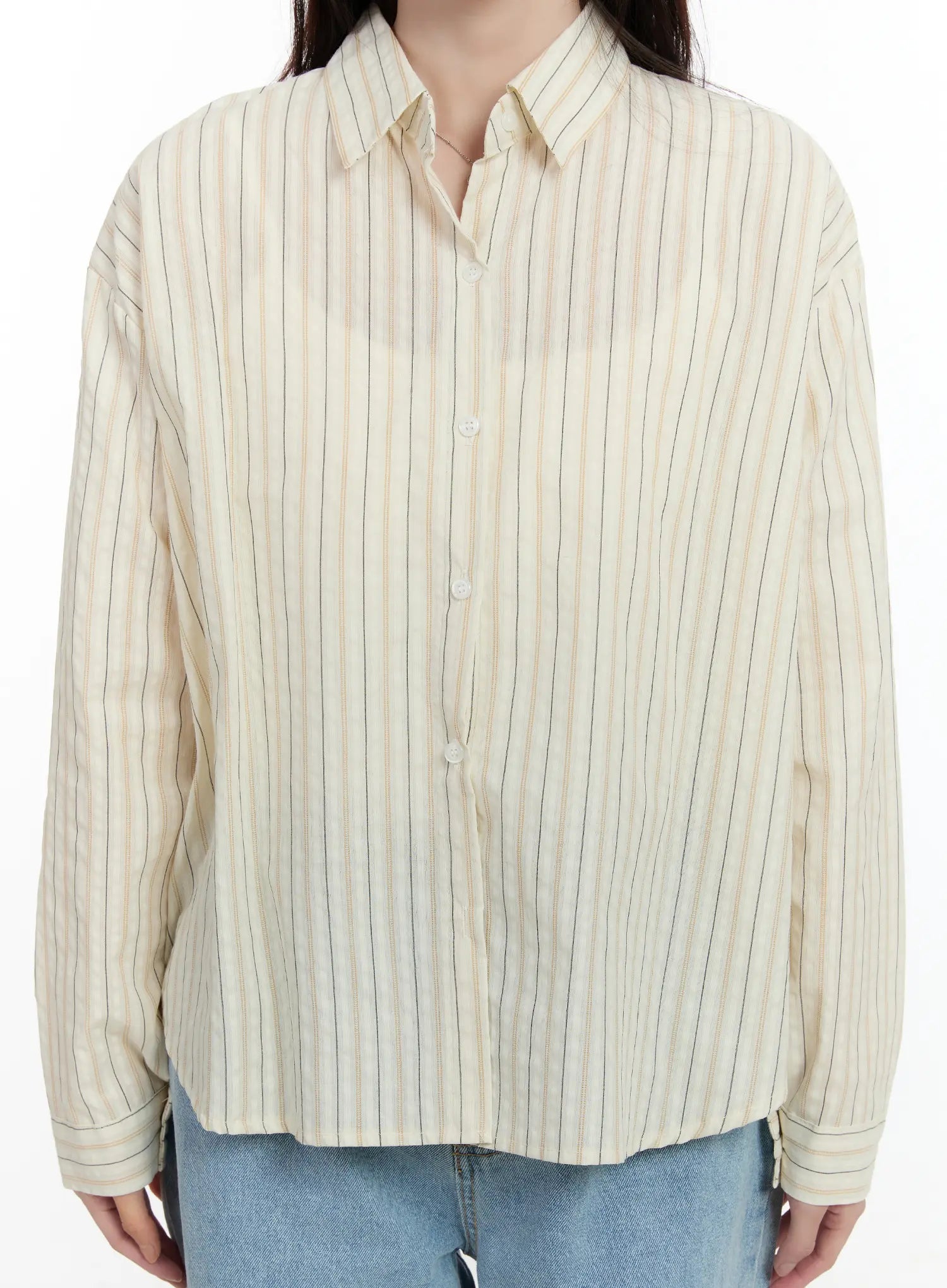 Striped Casual Long Sleeve Shirt CM510
