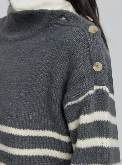 shoulder-cutout-striped-knit-sweater-id504