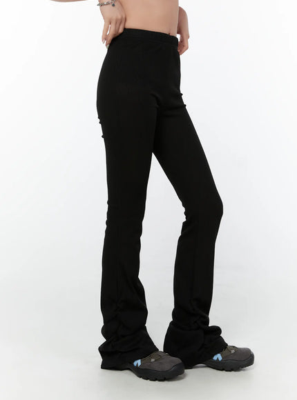 ribbed-shirring-bootcut-pants-cy515