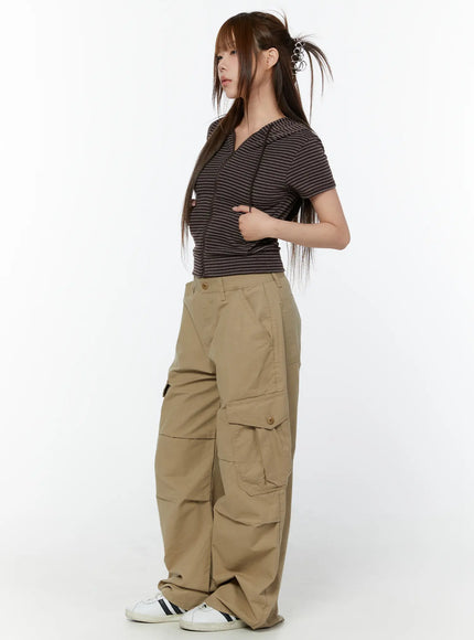 striped-short-sleeve-hooded-zip-up-cy519