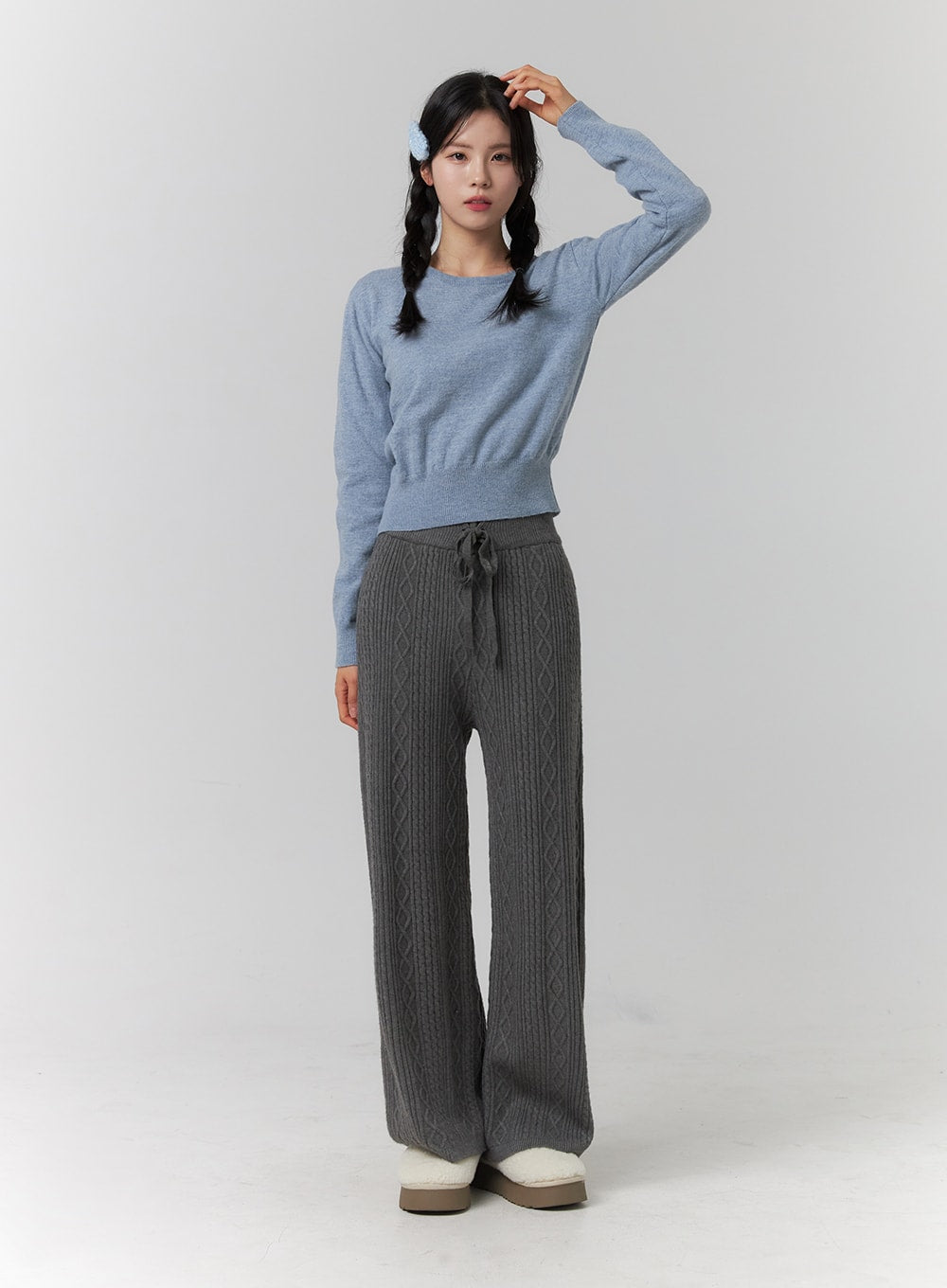 Cable Knit Sweater Pants OJ418