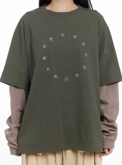 oversized-star-print-layered-long-sleeve-tee-cj514