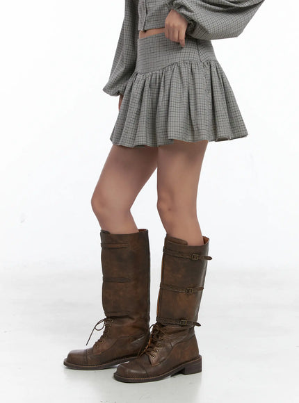 gingham-flounce-mini-skirt-cs503