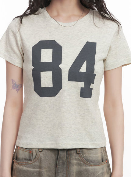 "84" Graphic Crop Tee  CM520