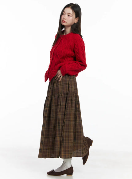plaid-frill-maxi-skirt-cj506