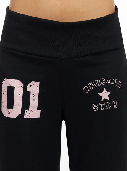 number-graphic-flare-sweatpants-iy504
