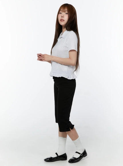 polka-dot-collar-frill-blouse-cy518