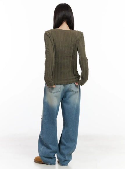 V-Neck Knit Sweater CF523