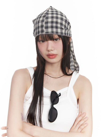 plaid-print-hair-scarf-cy520