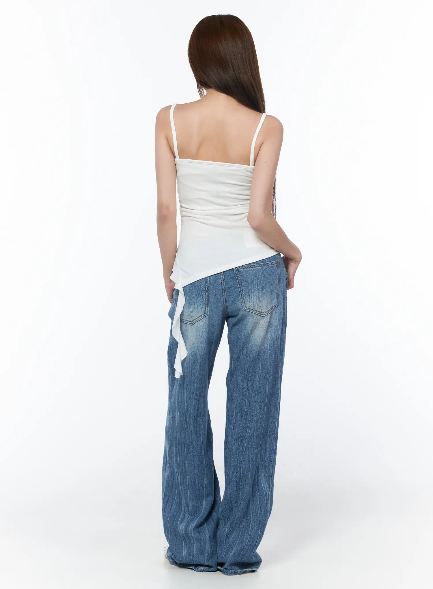 asymmetrical-ruched-sleeveless-top-cy529