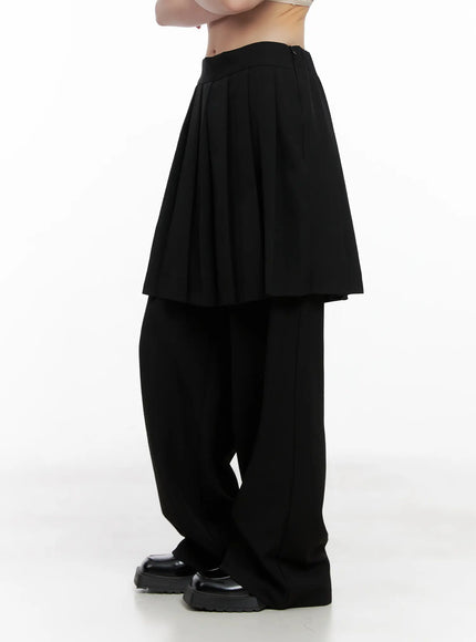 pleated-wrap-skirt-pants-cg515