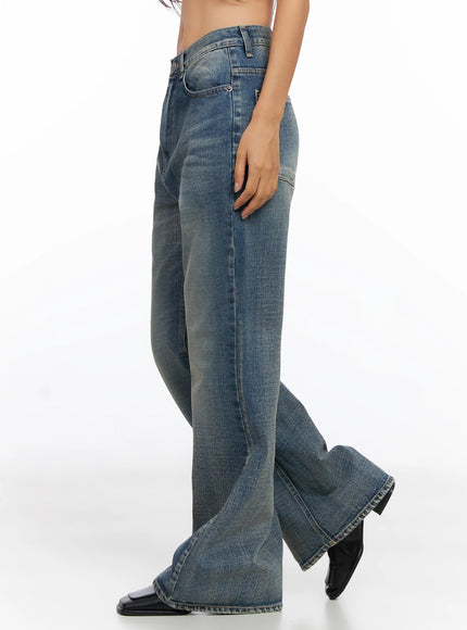 Ryujin Vintage Washed Flare Jeans CO514