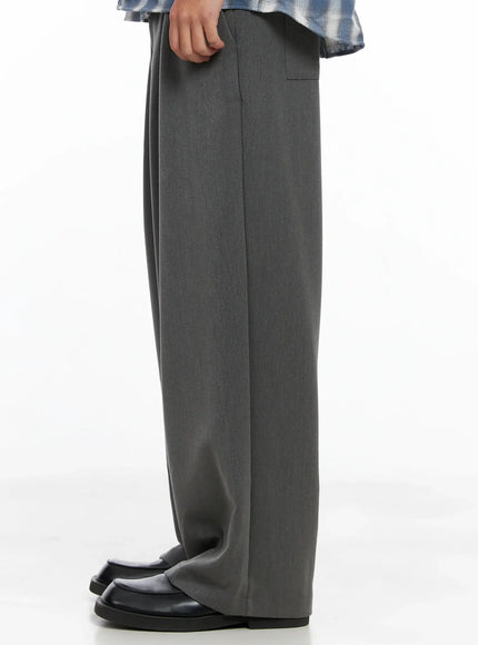 Men's Pintuck Wide-Leg Trousers IS502