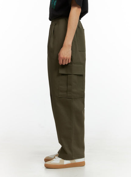 mens-solid-cargo-pants-dark-green-iu412