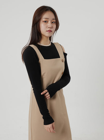 Wrapped Button Maxi Dress OF307