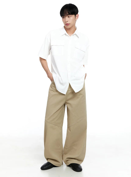 Men's Casual Crinkle Texture Shirt IG520