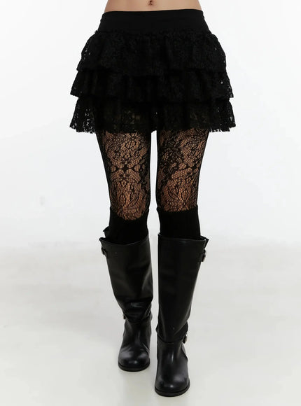 Lace Tiered Skirt ID525