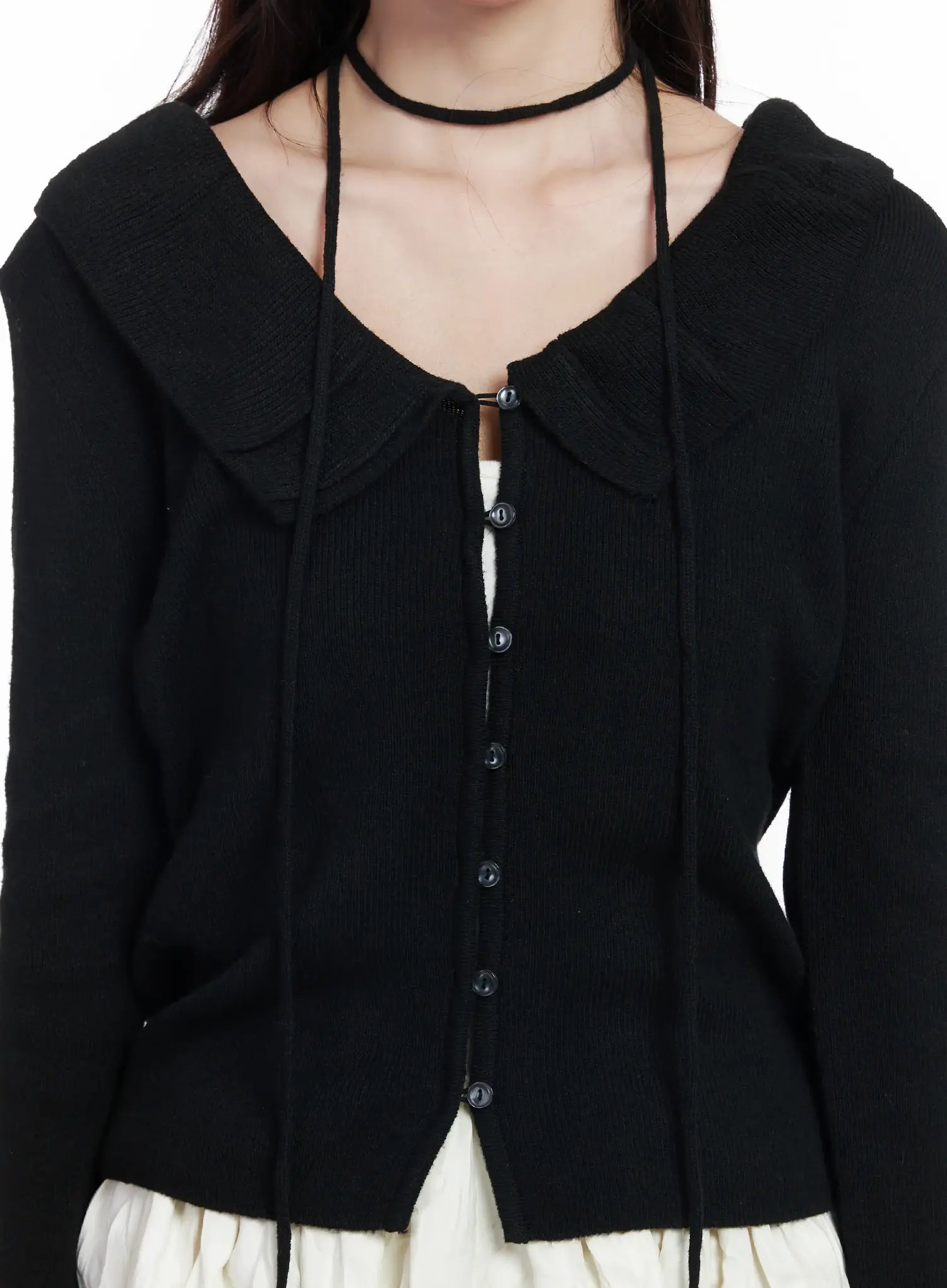 frilled-v-neck-cardigan-ij529