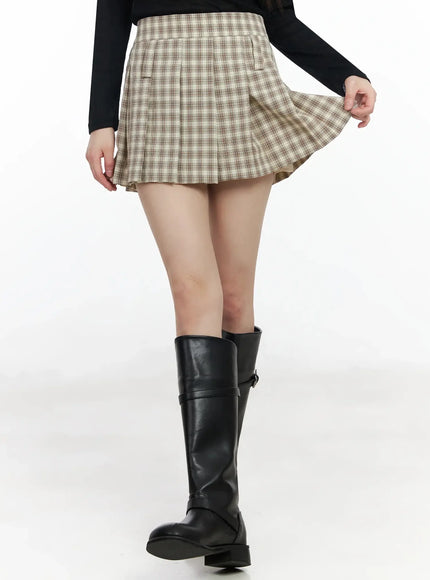 checkered-pleated-skirt-im530