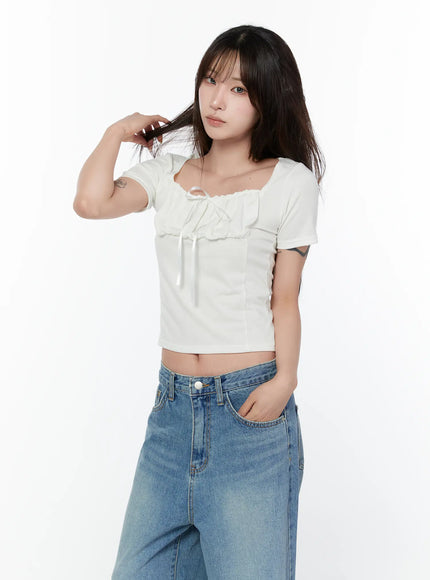 ruffled-ribbon-short-sleeve-top-cy514