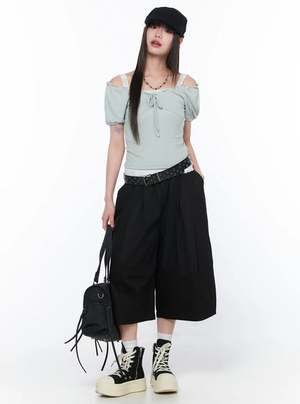 frill-trim-puff-sleeve-blouse-ca528
