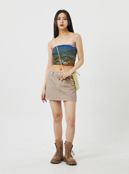 Square Faux Leather Mini Bag BF323