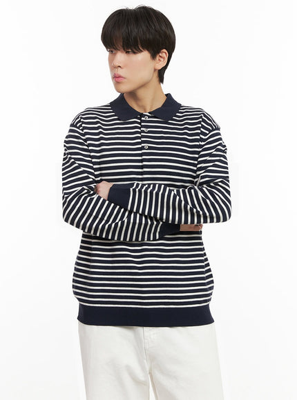 mens-striped-long-sleeve-polo-ij517