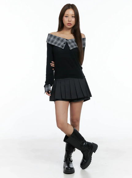 trendy-pleated-mini-skirt-cs504