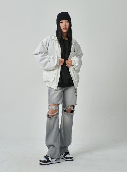 Oversized Zip-Up Jacket IF316