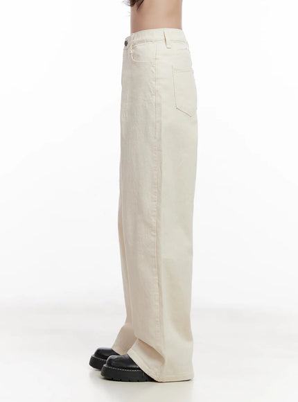 High-Waisted Wide-Leg Cotton Pants CL516